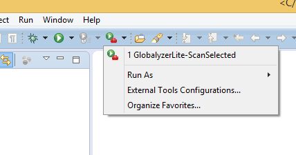 Running Globalyzer Lite in Eclipse